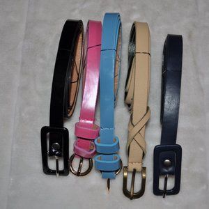 Belt retro vintage women's lot of Five belts X $6 brand new.